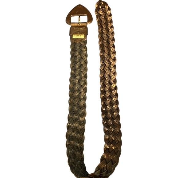 Saks Fifth Avenue leather braided belt size medium - Picture 3 of 6